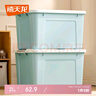 禧天龙家用收纳箱加厚衣物储物箱塑料箱大容量玩具整理箱 60L蓝色1个装 实拍图