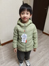 鸭鸭（YAYA）儿童轻薄羽绒服短款小童中大童连帽男女童2023秋冬洋气童装外套 抹茶绿 130 实拍图