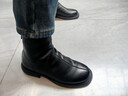 达芙妮瘦瘦靴女加绒低跟短靴女圆头百搭靴子4622607093 黑色（加绒） 38 实拍图
