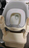 曼龙儿童马桶坐便器男女宝宝阶梯式可折叠踩脚凳洗漱凳坐便圈 云纱灰 实拍图