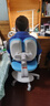 读书郎儿童学习椅中小学生写作业写字椅子家用可升降椅调节背座椅 真追背8cm+一键启动+升降脚踏蓝 实拍图