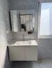 九牧（JOMOO）浴室柜 陶瓷一体盆铝合金洗手盆柜组合大收纳90cm A2750-75AT-1 实拍图