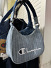 Champion美国冠军2025新款单肩包女男 潮流休闲时尚腋下包25FWG85 浅蓝  实拍图