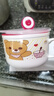陶瓷泡面碗带盖家用保鲜碗创意学生宿舍碗带手柄日式汤碗微波炉碗 卡通猫5寸面碗（带盖） 实拍图