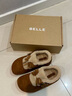 百丽（Belle）章若楠同款喵喵吐司毛毛勃肯鞋女冬季新款加绒棉鞋雪地靴B2829DM5 棕色 34 (220mm) 实拍图