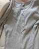 优衣库女装罗纹亨利领T恤/长袖修身短款内搭打底25新款479591 02 浅灰色 M /160/84A 实拍图