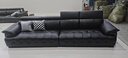 狄普牛皮艺网红意式高级感大坐深头靠可调客厅3.4米沙发床曜夜黑玉衡 实拍图