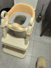 曼龙儿童马桶坐便器男女宝宝阶梯式可折叠踩脚凳洗漱凳坐便圈 暖沙咖 实拍图