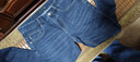 海澜之家（HLA）牛仔裤男皮标点缀直筒裤五袋款裤子男秋季新复古回潮 牛仔蓝过渡色（深）5F M 170/80A 实拍图