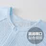 多嘻噜卡婴儿衣服夏季宝宝连体衣短袖爬服透气外出服  浅蓝咖熊 73cm 实拍图