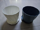 九千谷花盆欧式简约创意加厚塑料三色混装中号3个装办公桌面带托盘4276 实拍图