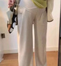 婧麒（JOYNCLEON）孕妇裤秋冬小个子休闲阔腿裤打底外穿裤子 米白 XL Jyk86701 实拍图