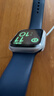Apple/苹果 Watch SE 智能手表GPS+蜂窝款44毫米银色铝金属表壳丹宁色运动型表带M/L MXHY3CH/B 实拍图