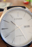 西铁城（CITIZEN）机械机芯牛皮表带时尚休闲简约商务防水男表NH8350-08B 实拍图