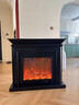 逸雪美式壁炉装饰柜家用玄关客厅北欧简约现代欧式壁炉架装饰架背景墙 黑色 长120*厚26*高90CM +取暖炉芯 实拍图