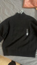 优衣库合作款/男装女装高领针织衫/长袖毛衣毛衫479733 09 黑色 S /165/84A 实拍图
