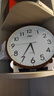 康巴丝（Compas）挂钟客厅钟表 简约钟表客厅石英钟表挂墙时钟 c2877咖木色 33.5cm 实拍图