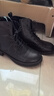 狄德拉真皮马丁靴加绒英伦风大码女靴子41一43脚宽胖平底显脚小百搭短靴 黑色单里 现货 41 (255mm) 标准码 实拍图