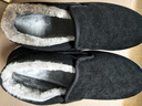 强人加绒保暖冬季男棉鞋条绒款防寒平底休闲男鞋 经典棉布鞋 黑色 40 实拍图