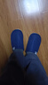 回力日系柔软情侣棉拖秋冬家居室内保暖棉鞋男款HL0006蓝色44-45码 实拍图