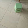 UOSU加厚塑料凳子 防滑带盖家用客厅餐桌凳高凳熟胶凳浴室方凳 北欧绿带盖子(小号坐高22.5cm) 实拍图