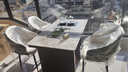 亿品天城轻奢简约现代岩板茶桌椅组合阳台烧水壶一体办公室石板小茶台茶几 1.2米单桌+3太空椅 【材质升级+包送货+包安装】 实拍图