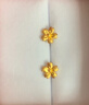 菜百首饰黄金耳饰 足金精致时尚樱花耳饰 计价 HJ （直、弯钩随机发） 黄金耳饰 约1.48g 实拍图