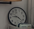 康巴丝（Compas）挂钟客厅 静音走时简约石英钟表挂墙时钟 c2855 黑色 26cm直径 实拍图
