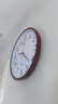 康巴丝（Compas）挂钟客厅钟表 简约钟表客厅石英钟表挂墙时钟 c2877咖木色 33.5cm 实拍图