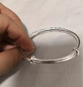 周大生足银手镯S990实心开口调节银手镯繁花优雅生日礼物送女友  实拍图