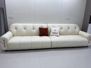 冬熊棉花糖真皮沙发法式奶油风客厅小户型轻奢白色钢琴键云朵沙发 【五人位3.4米】 生态皮【豪华版】乳胶+4CM紫罗兰 实拍图