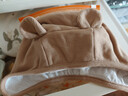 童泰（TONGTAI）婴儿帽子新生儿护囟门胎帽初生宝宝提花护耳帽儿童双层防风帽 棕色 0-1岁,48cm 实拍图