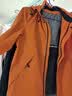鸭鸭王一博同款冰壳冲锋衣羽绒服男冬季新款三合一户外三防情侣女外套 焦橙色 【羽绒内胆】 S /165 实拍图