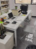 白色会议桌长方形长桌简约现代小型会议室培训洽谈桌椅带插座 1.8*0.9米【带多媒体插座】 实拍图