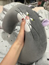 MINISO名创优品三丽鸥大耳狗面包粒子枕记忆棉U型枕午睡枕靠枕护颈枕 路西法猫咪记忆棉U型枕 实拍图