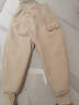 小黄鸭女童裤子秋冬款女宝宝加绒保暖儿童长裤冬季加厚灯芯绒卫裤 杏色-加绒（适合零上） 100 建议90-100cm2-3岁 实拍图
