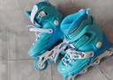 乐秀（ROADSHOW）轮滑鞋儿童溜冰滑冰鞋可调男女童专业轮滑鞋6-12岁初学RX1S滑轮鞋 【锁轮款】蓝色R8套装送礼包 M 中码(32-35适合4-7岁) 实拍图