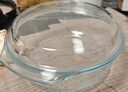 格娜斯双耳透明耐热玻璃碗大号带盖微波炉专用碗汤碗面碗沙拉碗餐具1.5L 实拍图