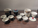 户外旅行茶具套装家用礼物送礼便携式收纳包陶瓷快客杯泡茶壶茶杯 雅蓝一壶三杯带包 实拍图
