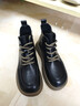 ZHR马丁靴女2025冬季新款加绒英伦风短靴女显瘦靴子女K288A黑色37 实拍图