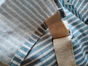 卡慕乐围裙家用工作时尚条纹棉麻围裙家用工作服 厨房罩衣 蓝色 均码 实拍图