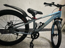 凤凰山地自行车男女变速山地车碟刹青少年儿童自行车学生单车 星际 蓝灰【单速+辐条轮】 22寸【适合130-170cm】 实拍图