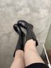 ZHR长筒靴女秋不过膝新疆西部骑士靴平底皮带扣显瘦靴子女FK28黑色37 实拍图