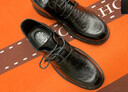 XO皮鞋男【牛皮】2025秋冬正装商务男鞋系带德比鞋西装鞋 黑色 42 实拍图