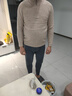 罗蒙100%纯羊毛衫男士【加厚款】秋冬季保暖半高领套头毛衣打底针织衫 实拍图