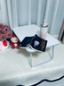 飞旺藤达床上书桌小桌子可折叠小桌板懒人简易床桌笔记本大号大学生宿舍 珍珠白-常规款（平面无卡槽杯托） 60*40*28cm【学习看书玩手机】 实拍图