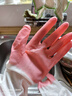 洋臣家庭清洁家务手套厚洗碗手套防水加绒橡胶洗衣服家务劳保手套 2双（均码仙女）【颜色随机】 实拍图