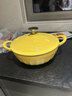 北鼎（Buydeem）珐琅锅铸铁锅焖烧炖锅电磁炉燃气灶黑珐琅24cm小鹅黄 实拍图