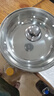 不锈钢和面盆加深揉面盆家用厨房打蛋洗菜发面汤盆汤锅大盆火锅 26cm不锈钢和面盆+玻璃盖 实拍图