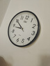 康巴丝（Compas）挂钟客厅 静音走时简约石英钟表挂墙时钟 c2855 黑色 26cm直径 实拍图